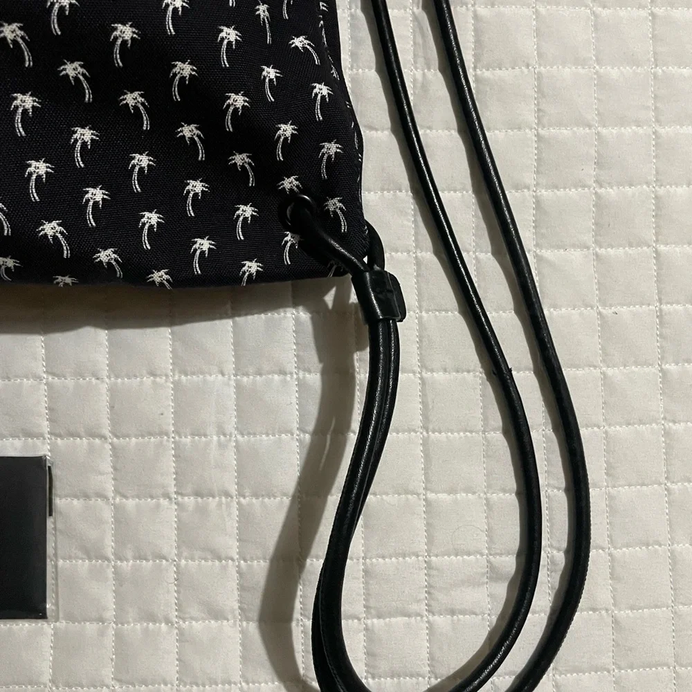 NWOT* SAINT LAURENT Canvas Drawstring Bag with Palm Print